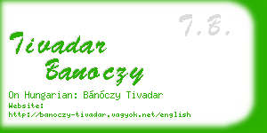 tivadar banoczy business card