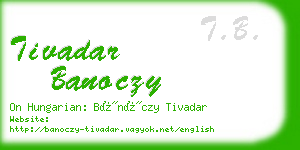 tivadar banoczy business card